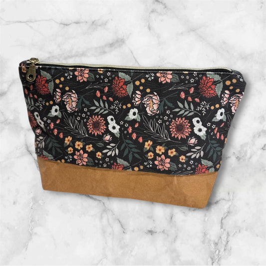 Moody Floral Zipper Pouch